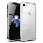 Wholesale iPhone 8 Plus / 7 Plus Fully Protective Magnetic Absorption Technology Transparent Clear Case (Silver)